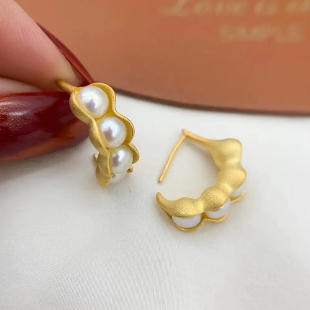 DIY Crown 925 Sterling Silver Stud Earrings Findings Settings Base Mountings Parts for Coral Pearls Agate Crystal Stones Jade