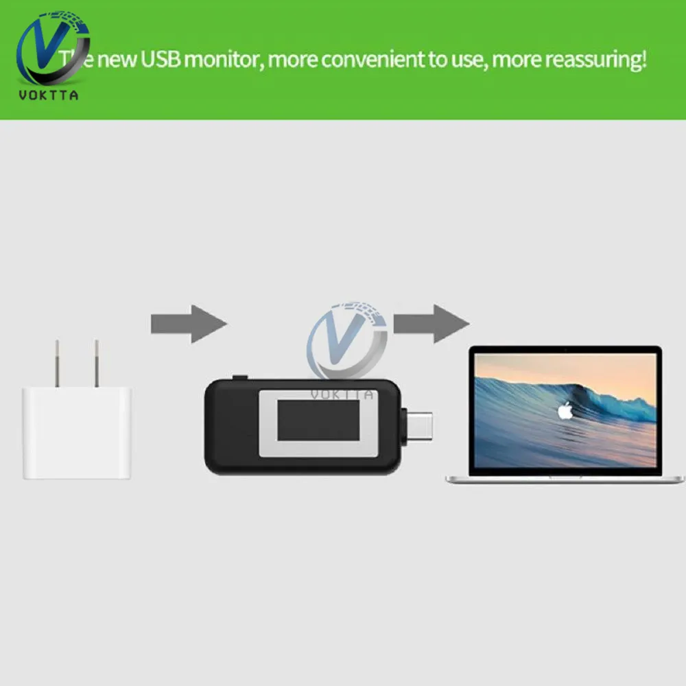 Тип-c USB тест er ЖК-цифровой вольтметр Амперметр Напряжение Ток тест детектор Банк питания зарядное устройство индикатор USB доктор