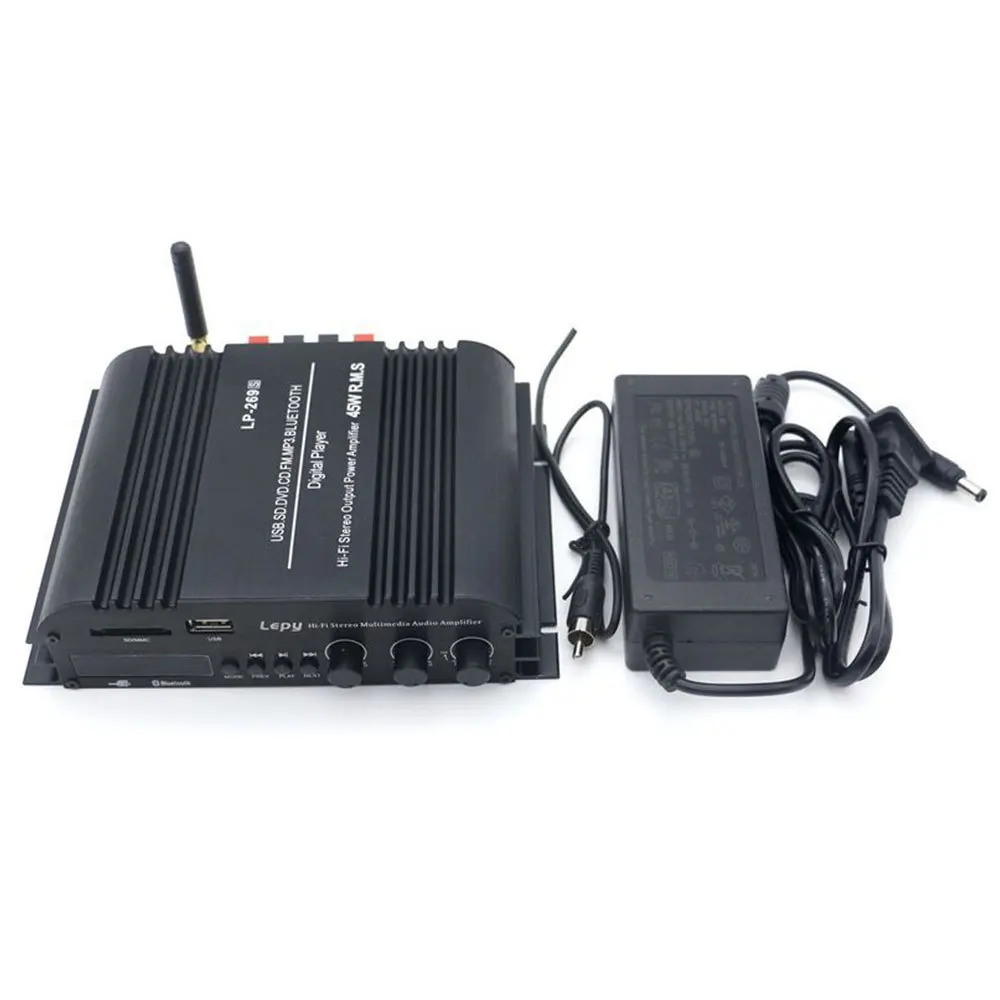 Lepy LP-269FS Hi-Fi Bluetooth Автомобильный Мощность усилитель 4-канальный стерео музыкальный плеер аудио Поддержка SD USB FM штепсельная вилка стандарта США