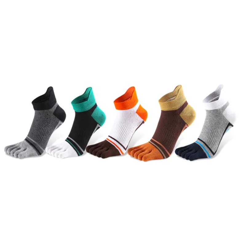

New Brand Five Finger Socks Autumn Warm Cotton Sock Mens Toe Breathable Ankle Sock 5 Styles