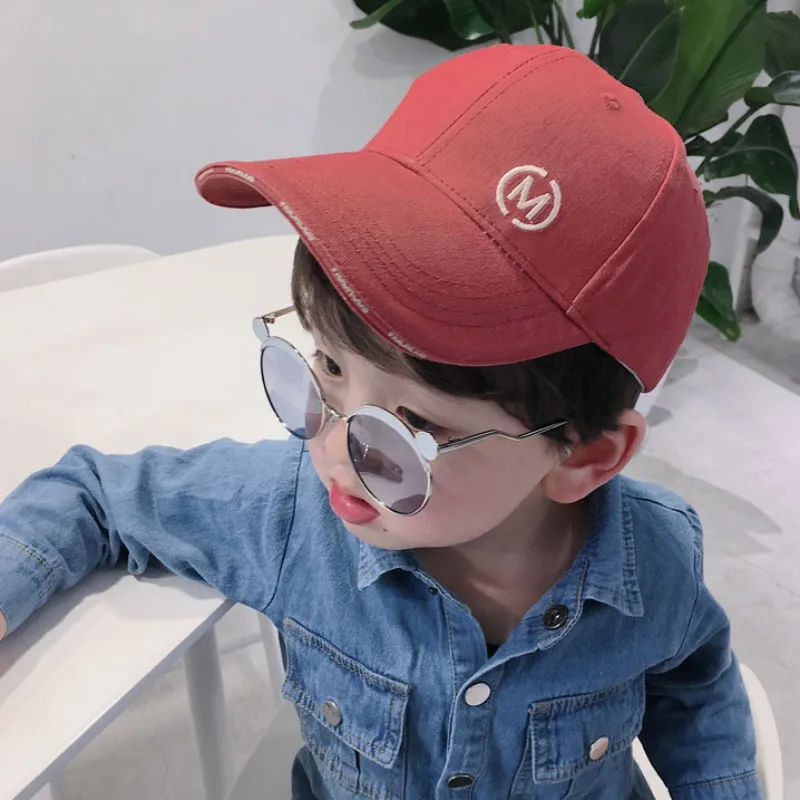 Кепки для мальчиков и девочек хлопковая бейсболка детей 1 2 лет с надписью