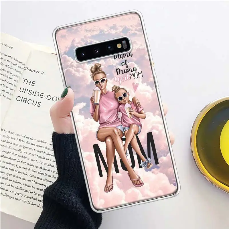 Модный мягкий чехол для телефона с изображением девушки супер малыша мамы Samsung