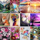 5D DIY алмазная живопись, пейзаж, закат, море, мультфильм, мозаика, пляж, вышивка крестиком, украшение для дома, подарок