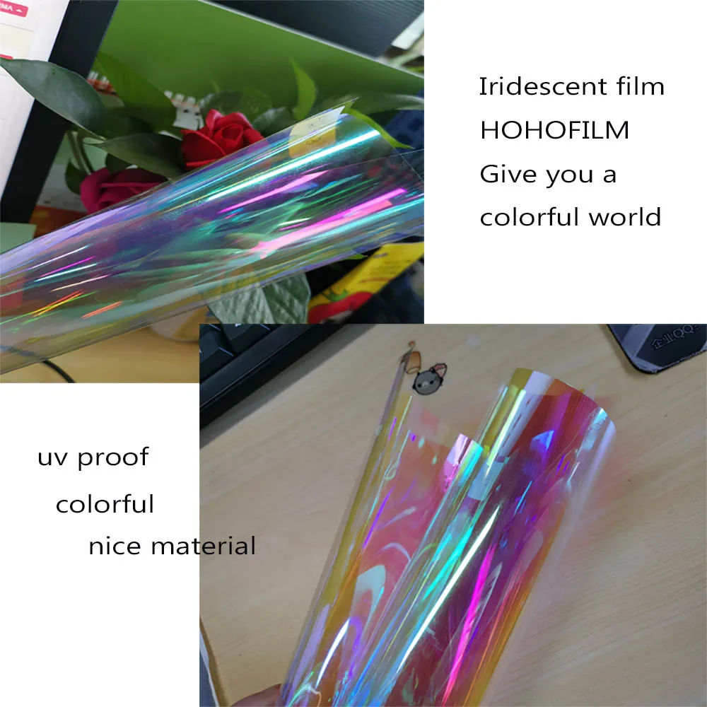 HOHOFILM 1 37x30 м 2mil Радужный эффект шамелон оконная пленка переливающийся