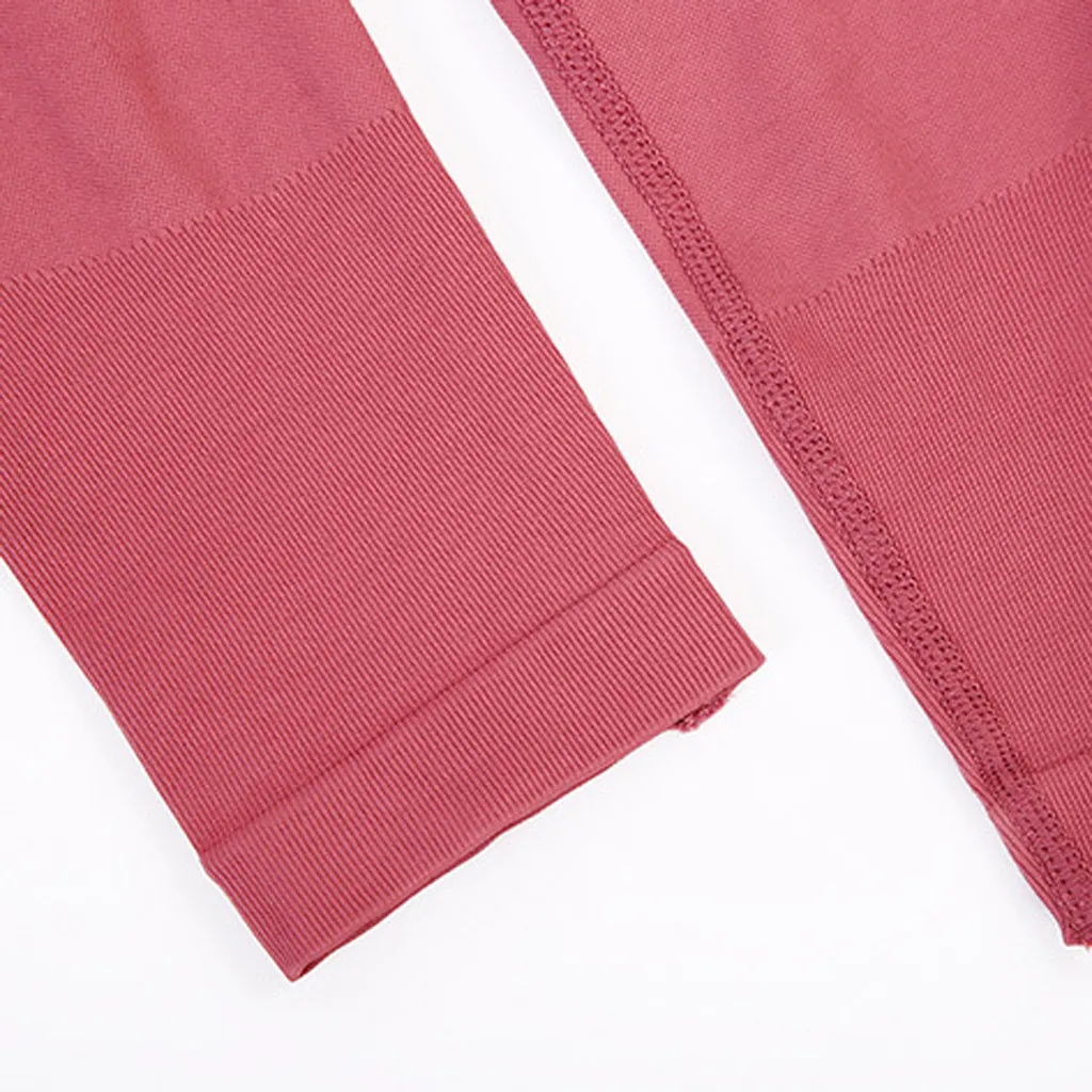 Штаны для йоги с высокой талией женские спортивные Леггинсы модные однотонные