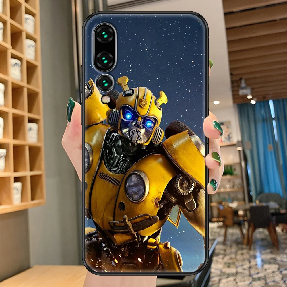 

Bumblebee Sports car Phone case For Huawei P Mate P10 P20 P30 P40 10 20 Smart Z Pro Lite 2019 black tpu hoesjes trend shell soft