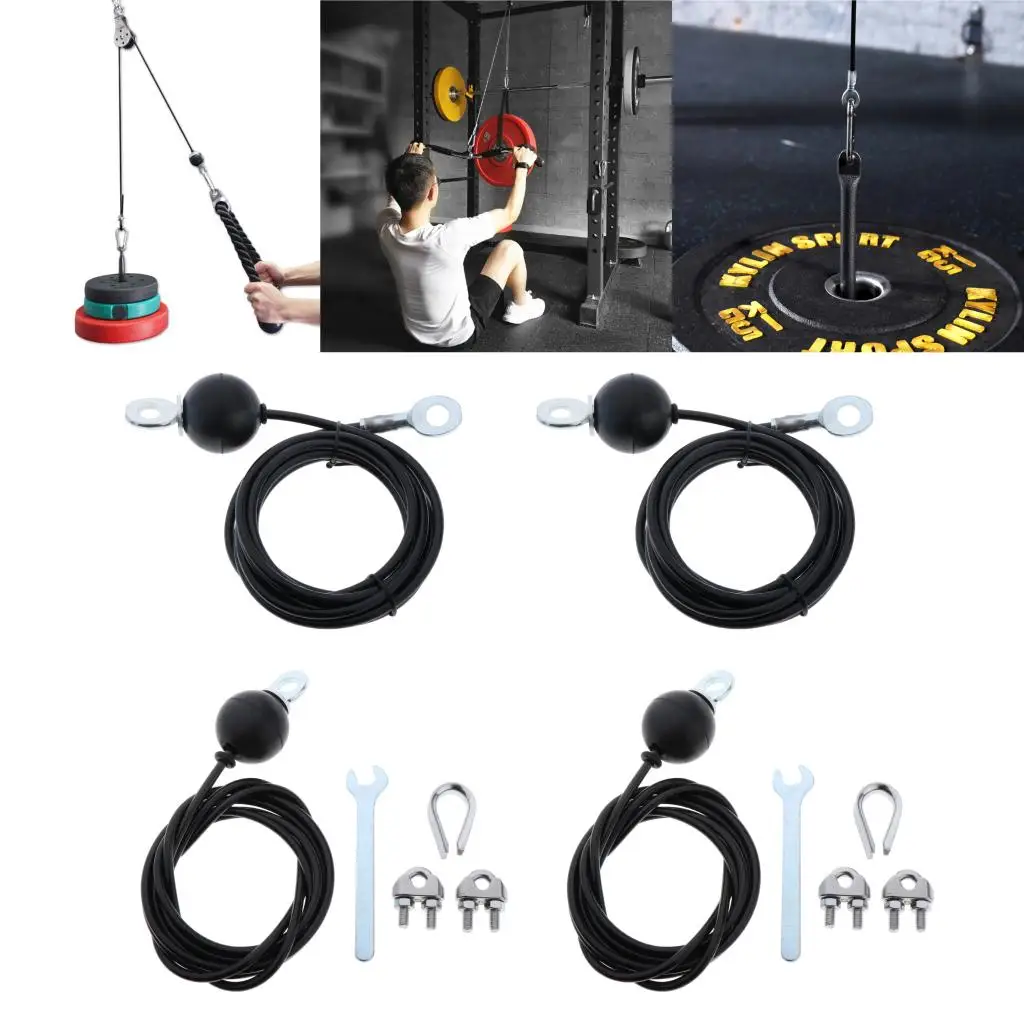 

Fitness Machine Attachment Pulley Cable Replacement Parts Muscle Strength