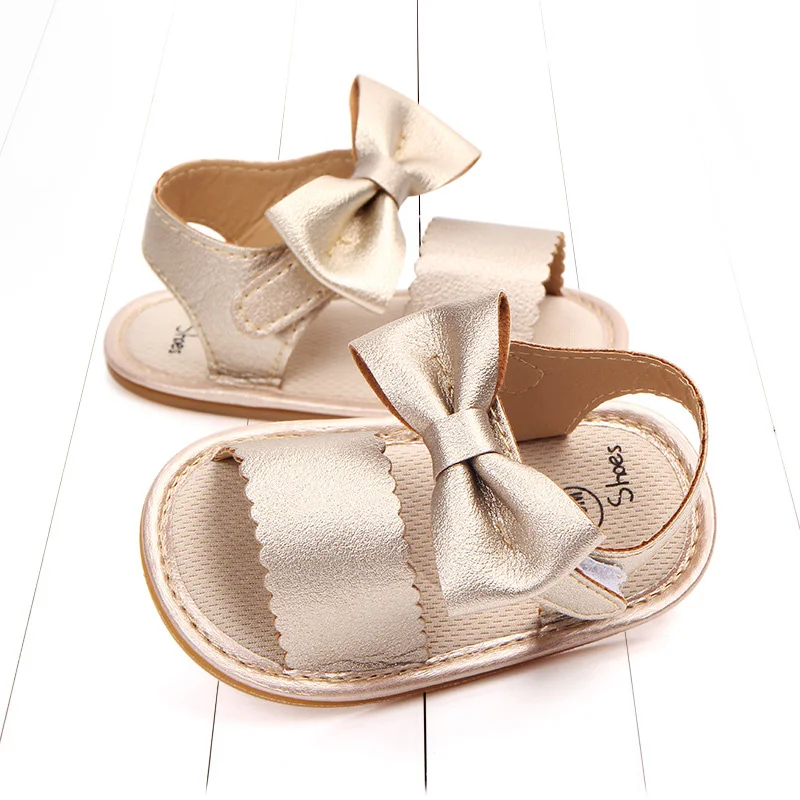 Сандалии для новорожденных и маленьких девочек Нескользящая обувь из