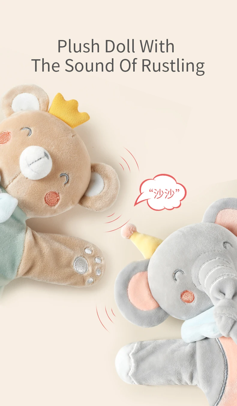 BabyGo детское успокаивающее полотенце, мягкая плюшевая комфортная игрушка, спящий артефакт, животное, медведь, слон, комфортная Детская кукла, игрушка
