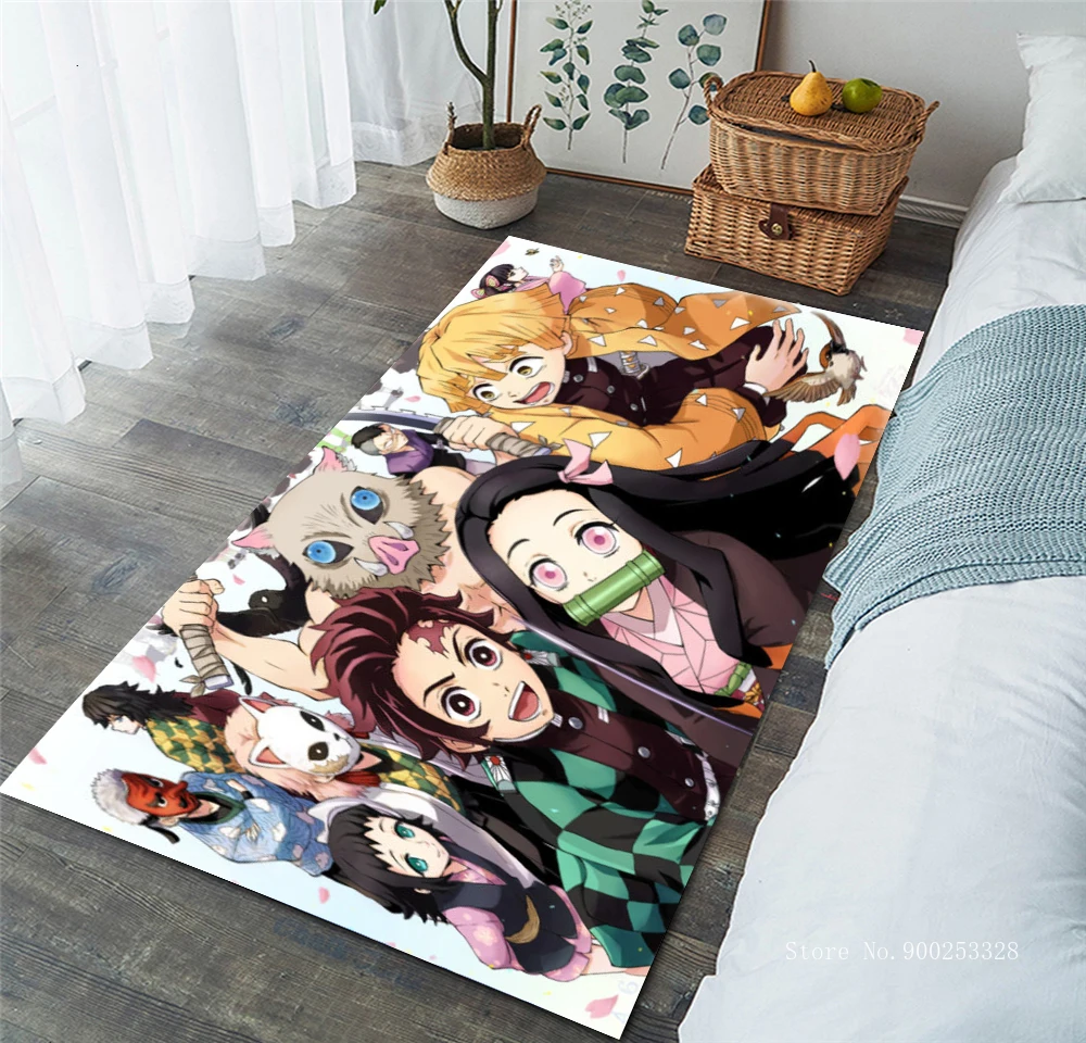 Коврик с 3d принтом из аниме рассекающий демонов Нескользящие Коврики для зоны