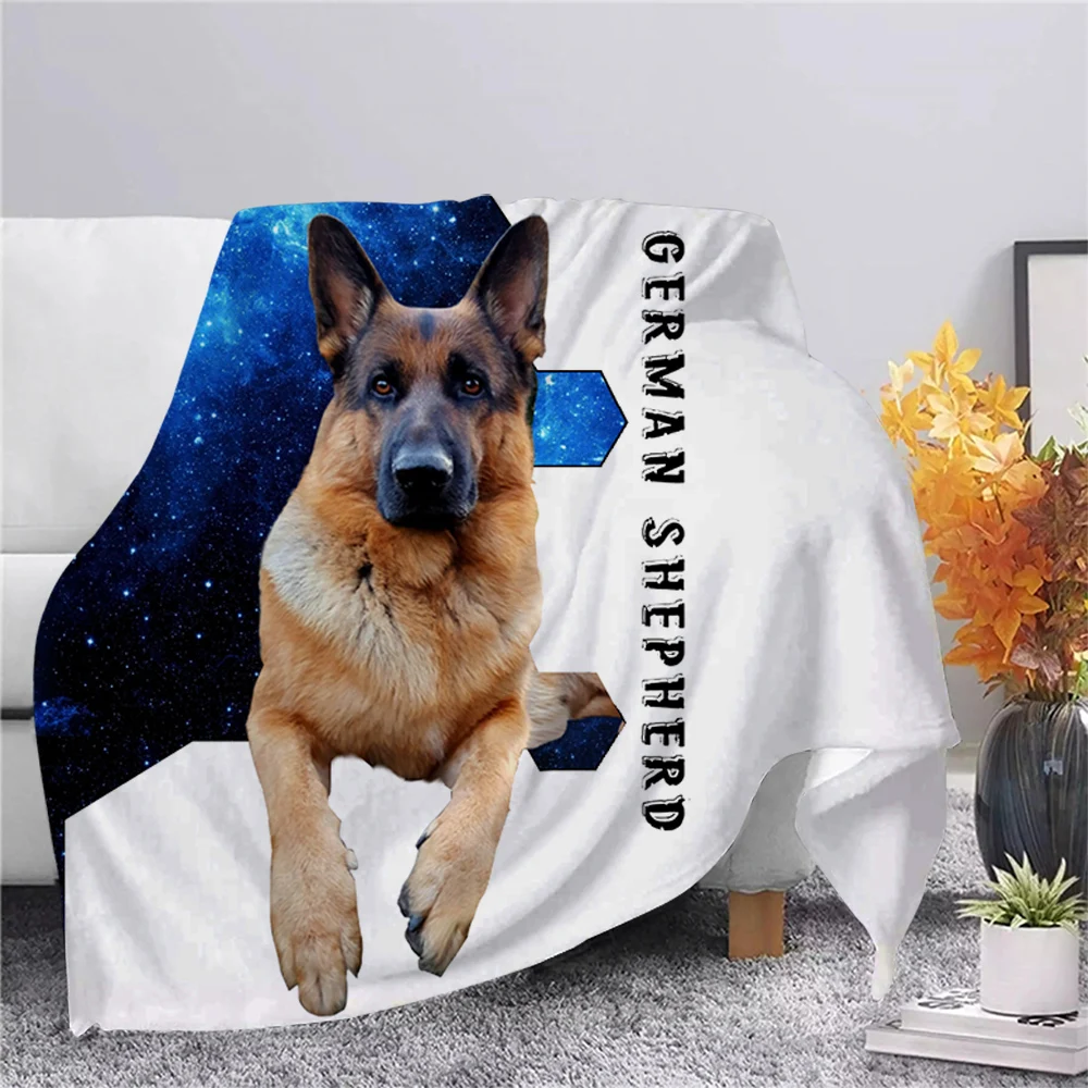 

Pet Hund Deutsch Shepherd Flanell Decke 3D Drucken Tier Decke Wandern Picknick Decke Büro Nickerchen Decke Warme Bettdecke