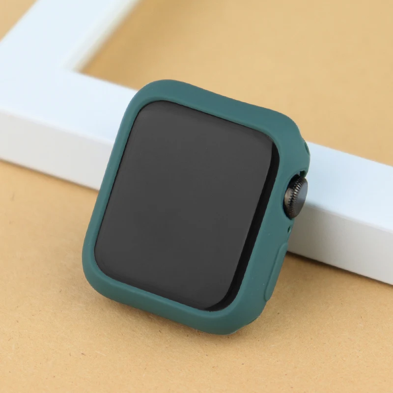 

Screen Protector for apple watch 44mm 40mm 42mm 38mm band full protection candy case soft cover for iwatch series 6 5 4 3 2 1 SE