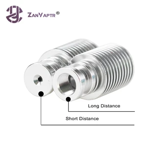 Цельнометаллический радиатор для экструдера 3D V6, удаленное управление, длиннаякороткая труба радиатора для подачи 1,75 мм, 3 мм для 3D-принтера