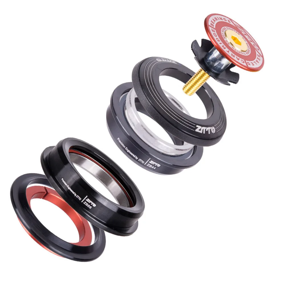 ZTTO 4455ST велосипедная гарнитура MTB 44 мм 55 56 CNC 1 1/8 &quot-1 1/2&quot 5 28 6 прямая трубка вилки