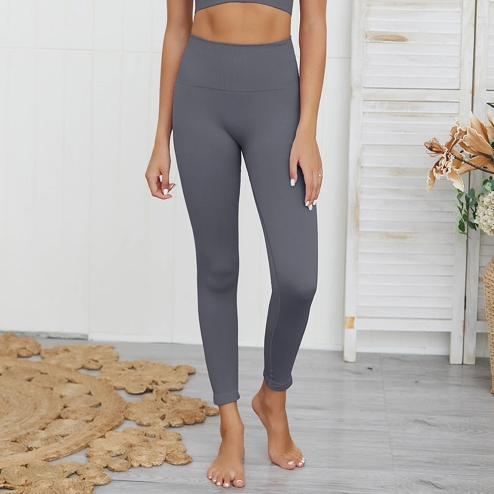 Одежда для фитнеса женщин дышащие и быстросохнущие Леггинсы йоги тренировочные