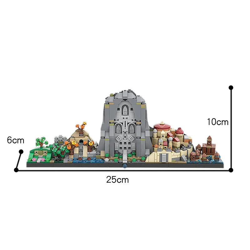 

MOC Movie scene dwarf building blocks Film series city high-tech skyline model DIY bricks constructor toys for children Gift