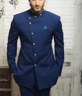 Новейший дизайн Темно-синие Для мужчин куртка штаны индийских Стиль свадебный смокинг жениха Вечерние изготовленный на заказ костюм для мужчин смокинг Для мужчин смокинг стройная фигура костюм Блейзер
