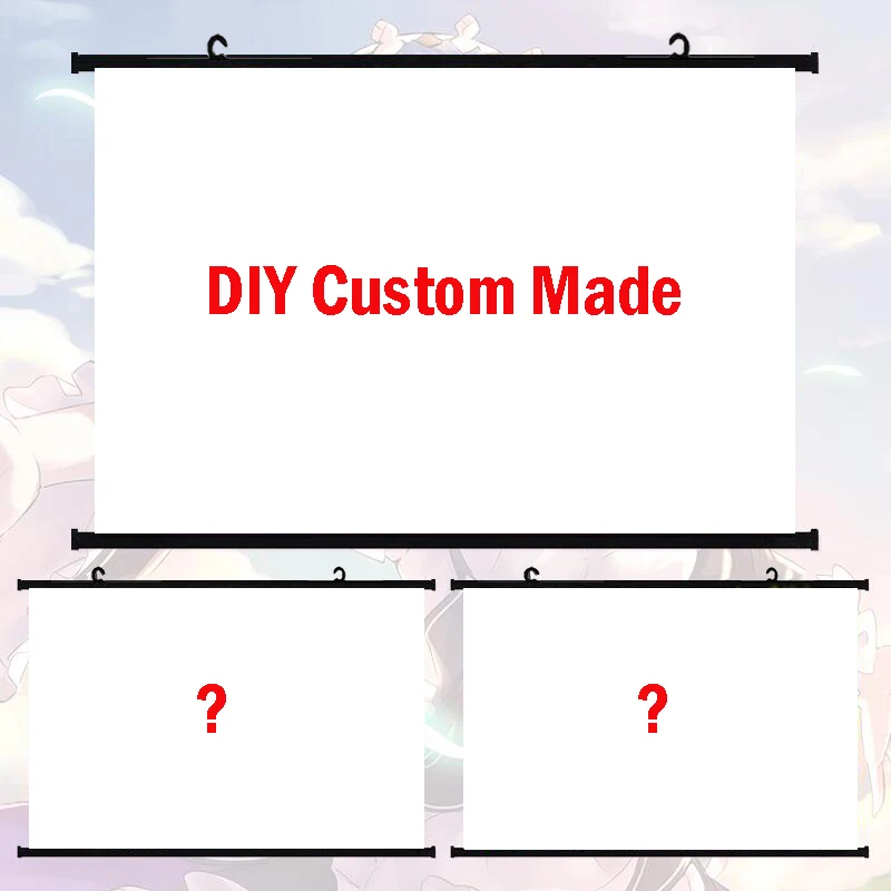 

Anime DIY Custom made Your Picture Favorite Photo Wall Scroll Mural Poster Wall Hanging Poster Home Decor Gift Drop shipping