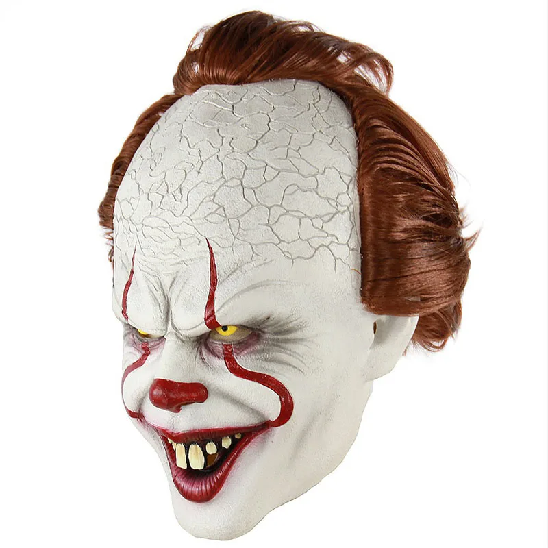 Clown Silicone Back Soul Mask Cos Head Set Halloween Horror Props Natural Latex Adult Code Hot Selling |