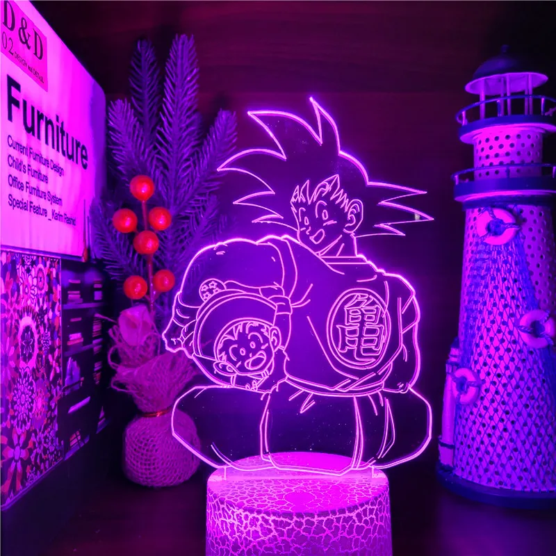 

Dragon Ball Z Lamp 3D Night Light Son Goku Gohan Father Son LED Lampara DBZ Dragon Ball Super Bandai Lights Home Decor Lighting