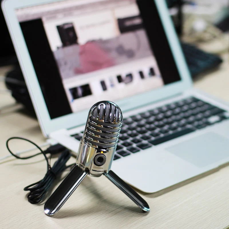 Конденсаторный микрофон Samson Meteor записывающий складная Задняя ножка с usb кабелем