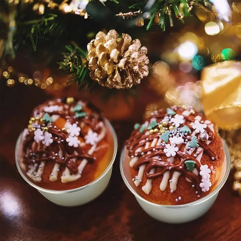 

5/10PCS Individual Molds Pudding Molds Cups Mini Chocolate Molten Pans Cupcake Cake Cookie Pudding Mold Round k Egg Tart Mould