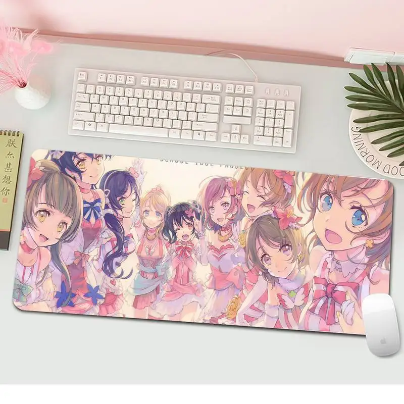 Прочный резиновый коврик для мыши Love Live игровой XL большой клавиатуры ПК