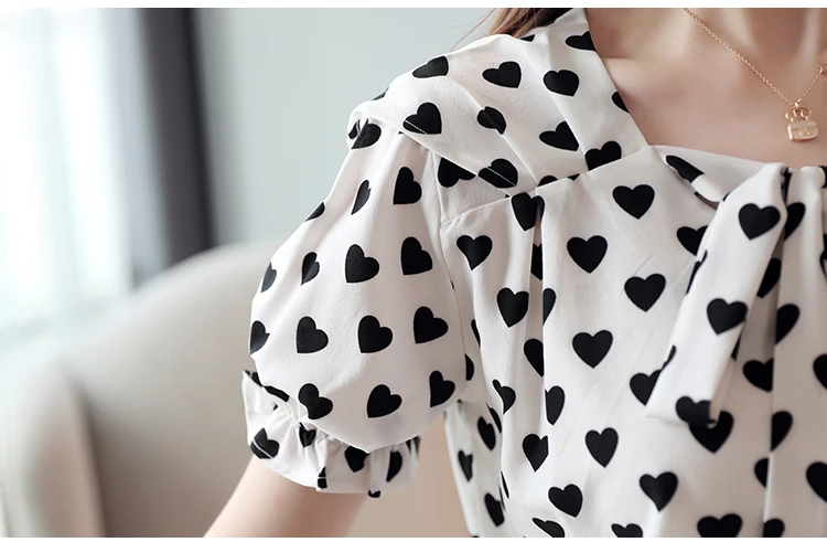 женские топы шифоновая блузка с бантом и вырезом Blusa новая корейская мода 2019