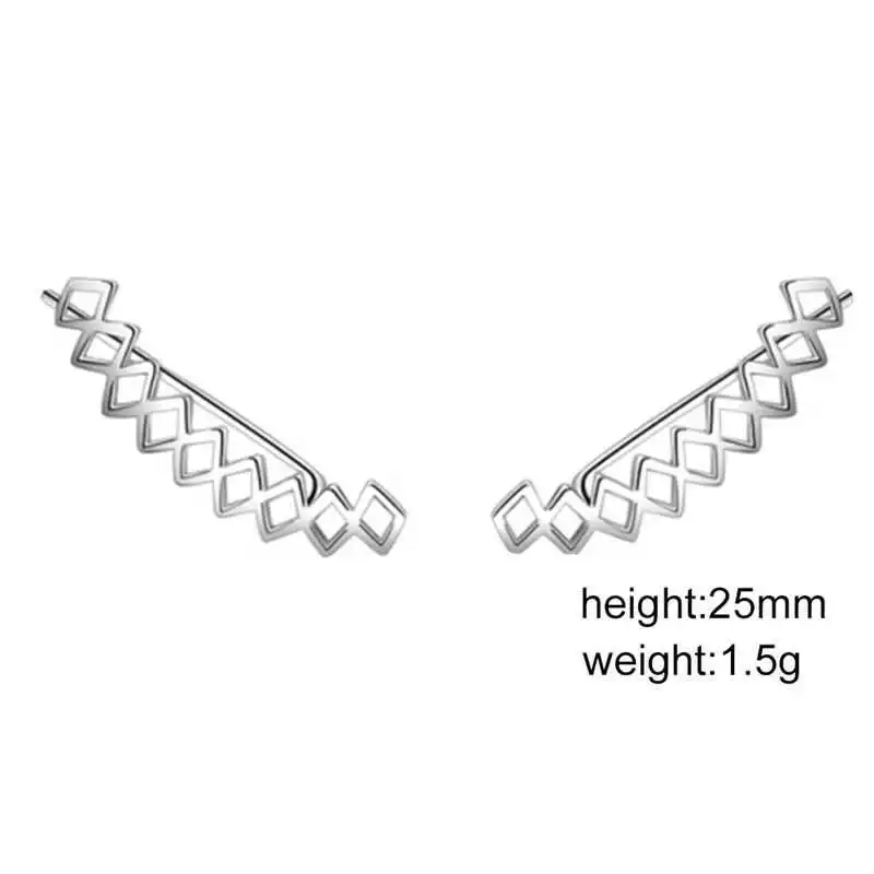 

Fashion 1Pair Climbers Earrings Crawler Geometirc Girls Fashion Ear Stud Jewelry