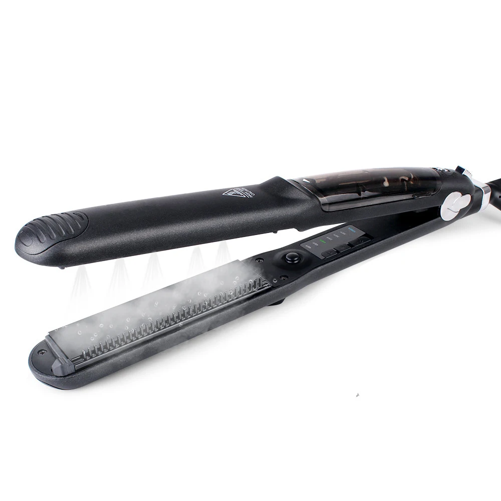 

Ceramic Flat Iron Steamer Hair Straightener And Curler 2 In 1 Multifunctional Steam Electric Heating Straightening Styling Tools