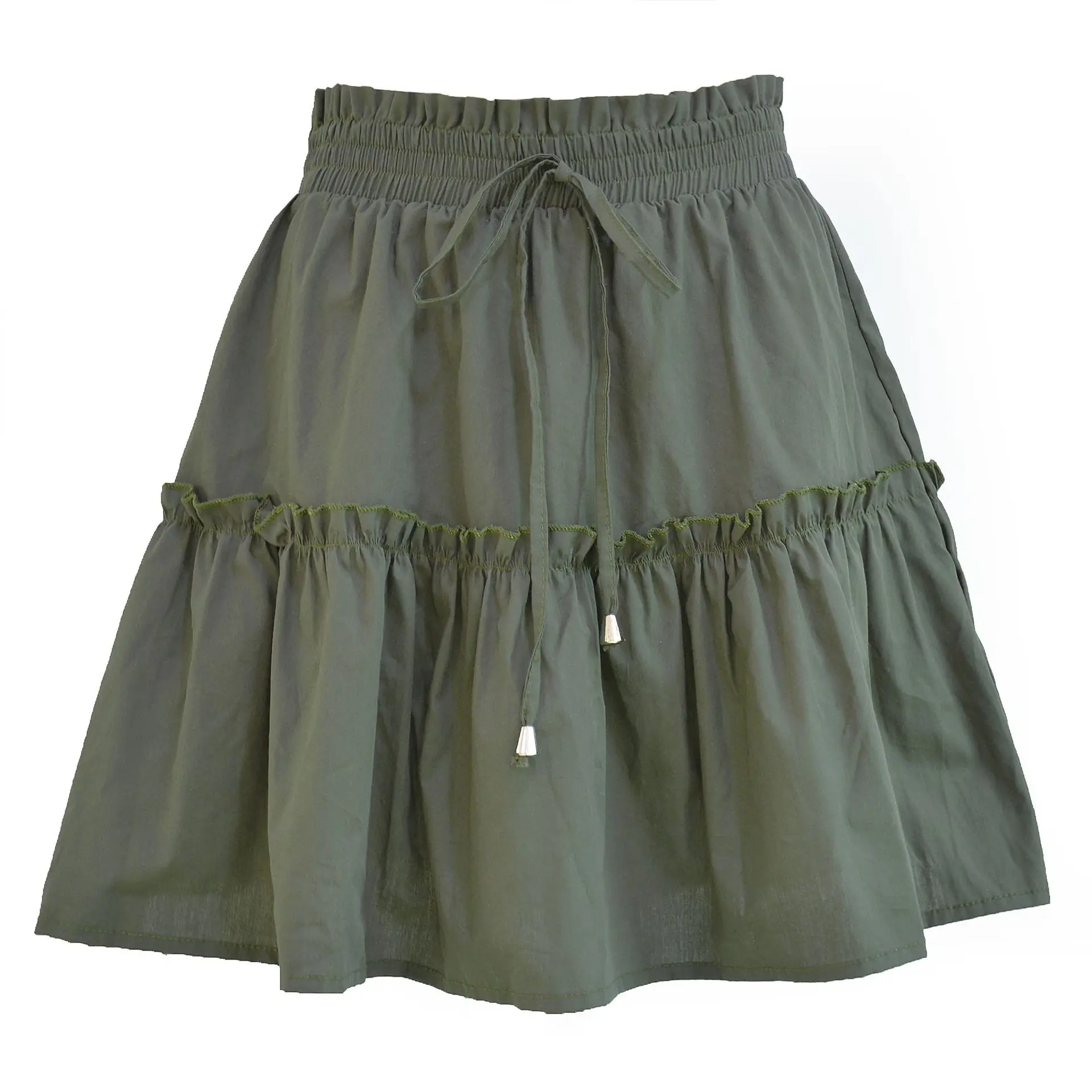 

9-color Twomen's Fashion Skirt High Waist Elastic Solid Color Skirt