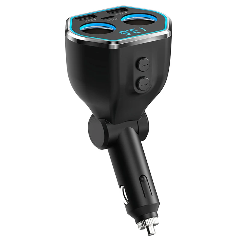 USB C автомобильное зарядное устройство прикуриватель сплиттер адаптер 2 гнезда