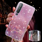 Чехол для Xiaomi Redmi Note 9S, 9, 8, 7 Pro Max, 8T, 8A, 7A, Mi 10 Pro, силикон, прозрачный, с блестками и звездами