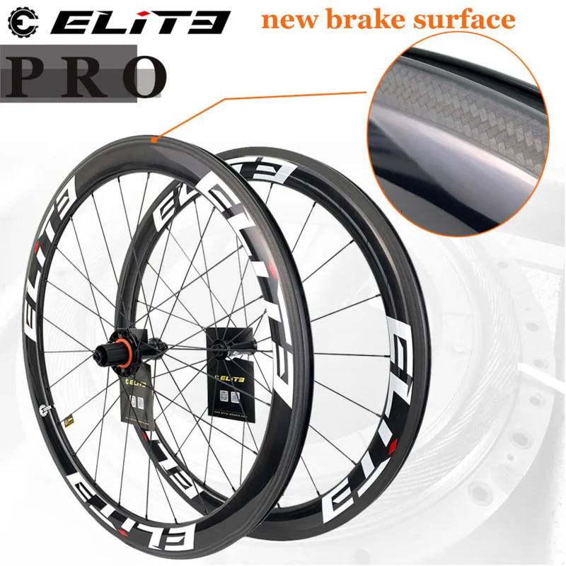 ELITEWHEELS PRO 700c Дорожные Углеродные колеса R10 ступицы 35 38 40 45 47 50 55 60 88 мм трубчатые