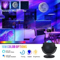 usb led christmas disco multiple colors aurora galaxy laser starry sky projector party lights with bluetooth music speaker decor