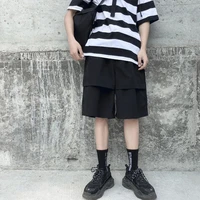 mens shorts summer new korean version of personality splicing popular fashion youth leisure loose large size shorts