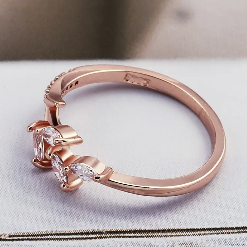 Женское кольцо CAOSHI в форме цветка розового золота | Украшения и аксессуары