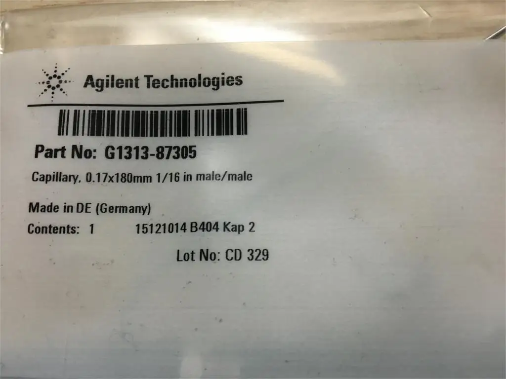 Для 1 шт Agilent нержавеющая сталь соединительная трубка G1313-87305 0,17x180 мм 1/16 папа/папа