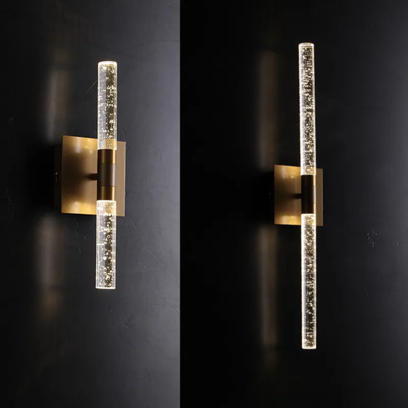 Современная светодиодная настенная лампа с кристаллами-пузырьками прикроватное