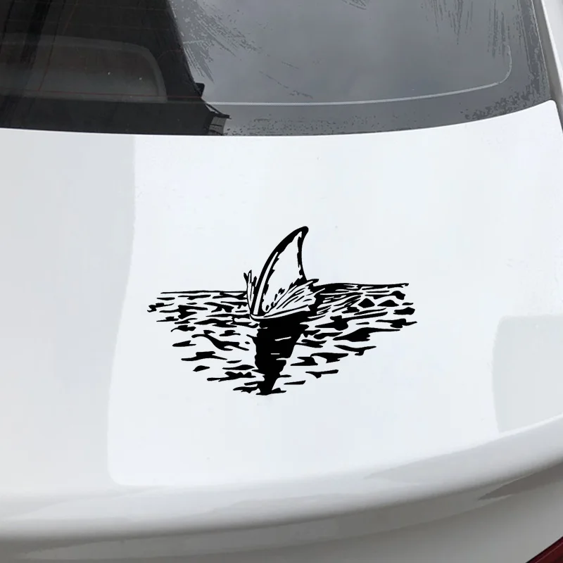 YJZT 11CM*17.8CM Car Side Door Window Decoration Shark Sticker Vinyl Decal Black/Silver C30-0103 | Автомобили и мотоциклы