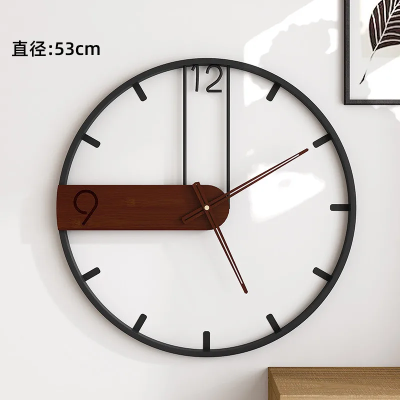 Металлические простые креативсветильник Роскошные Настенные часы в