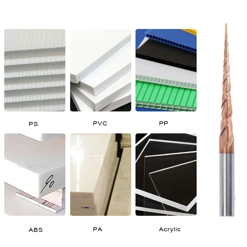 Концевые фрезы SHK6mm R0.25-R1 мм набор конических сферических наконечников для