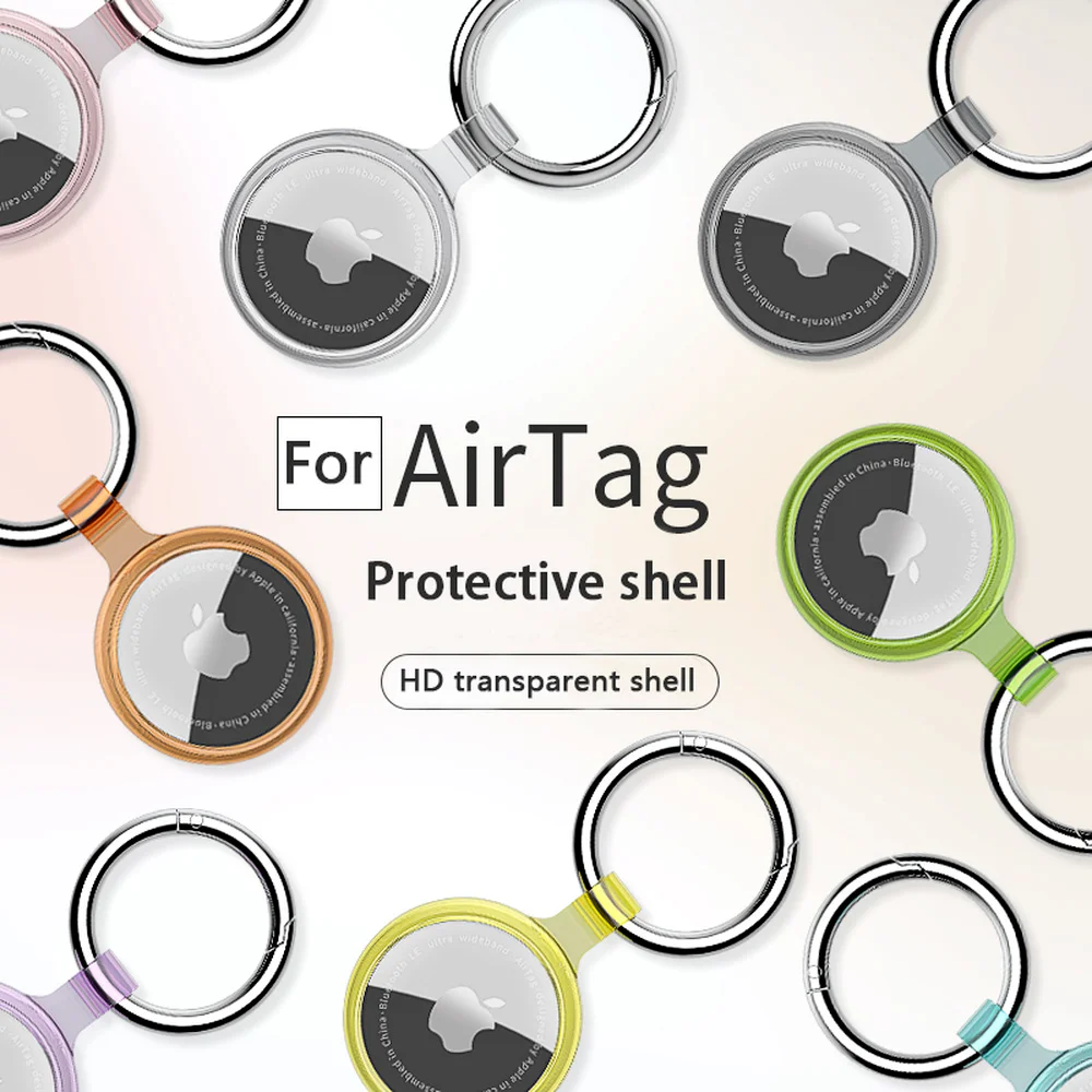 

Fully Transparent Protective Case For AirTags Shockproof Anti-fall Accessories Silicone Protector Cover Shell For Air Tags Case