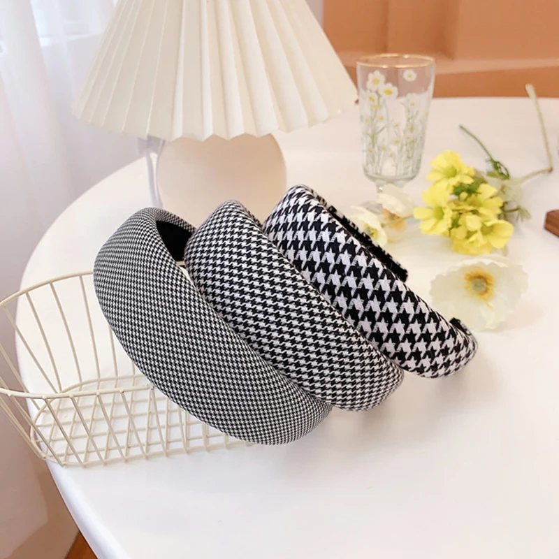 

Fashion Padded Headbands for Women Wide Bezel Hairbands Thick Hair Hoop Girls Sponge Non-slip Hairband Hair Accessories