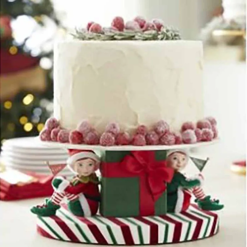 Soporte para galletas de Cascanueces de Navidad, bandeja para aperitivos, botas de Ballet, soporte para pasteles, adornos de decoraci&oacute;n navide&ntilde;a-2