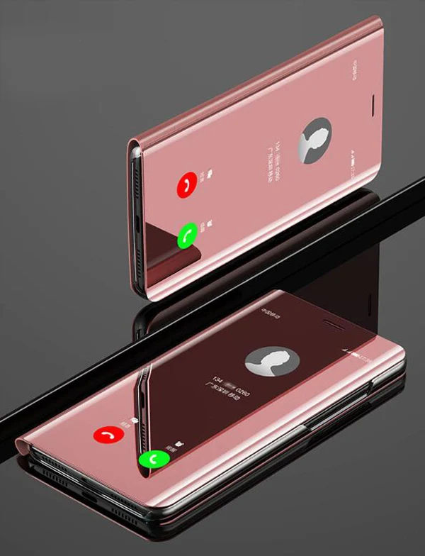 Rose Gold Умный зеркальный флип-чехол для samsung Galaxy S8 S9 плюс S10 S10e S7 край S6 S10 Примечание 10 9 8 5 4 5G чехол для телефона Капа Coque - Цвет: Rose Gold