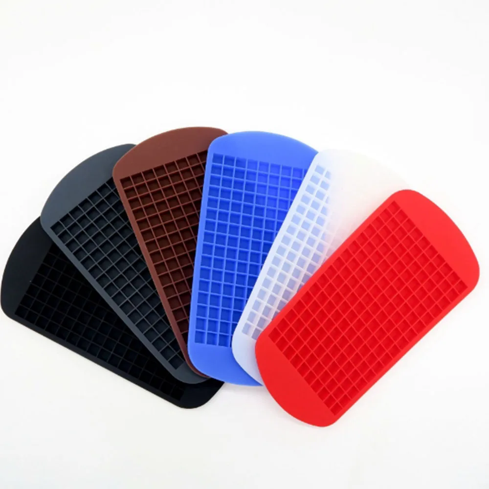 160 Grid Small Square Food Grade Silicone Tile Ice Crushed Cube Mold Kitchen Supplies |