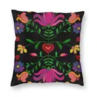 Крутая красочная Мексиканская вышивка квадратная Подушка Чехол для домашнего декора печать традиционная Мексиканская стандартная Обложка для гостиной