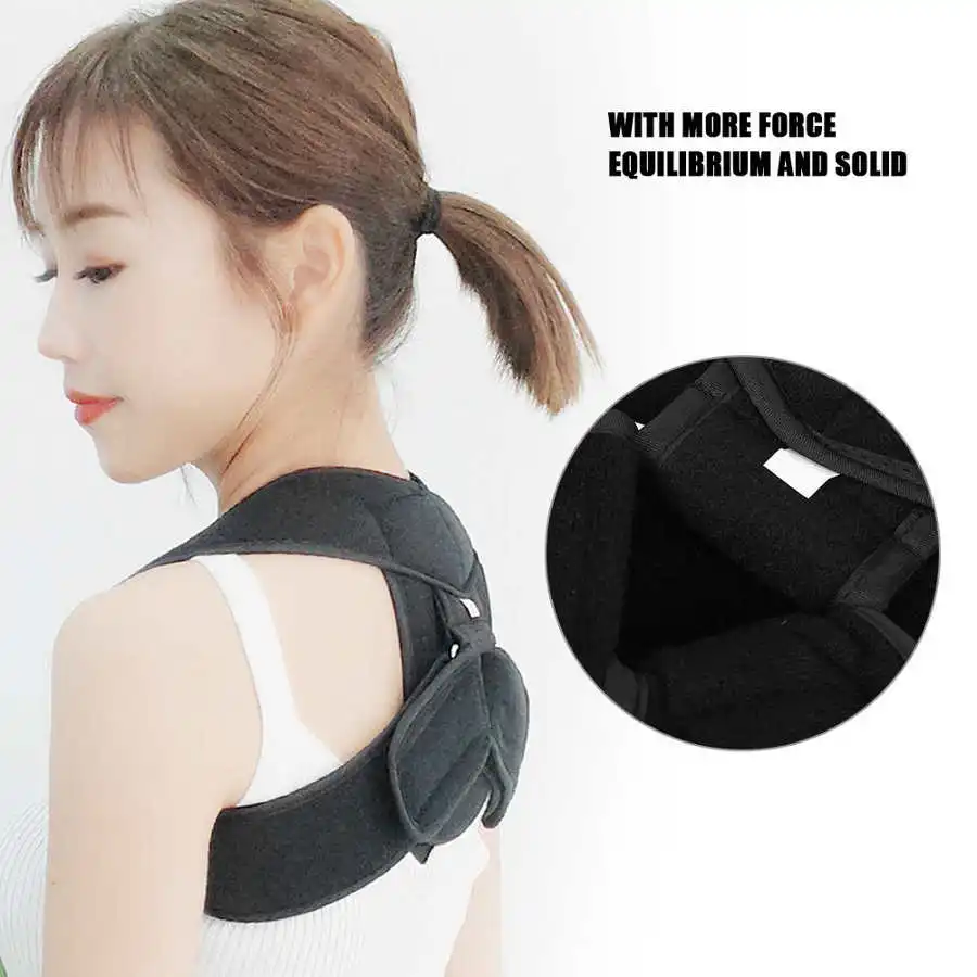 Регулируемый бандаж для спины унисекс поддержки осанки через плечо