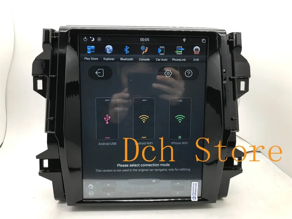 12,1 дюймов вертикальный tesla стиль Android 8,1 автомобильный dvd-плеер gps для Toyota Fortuner для авто AC px6 carplay